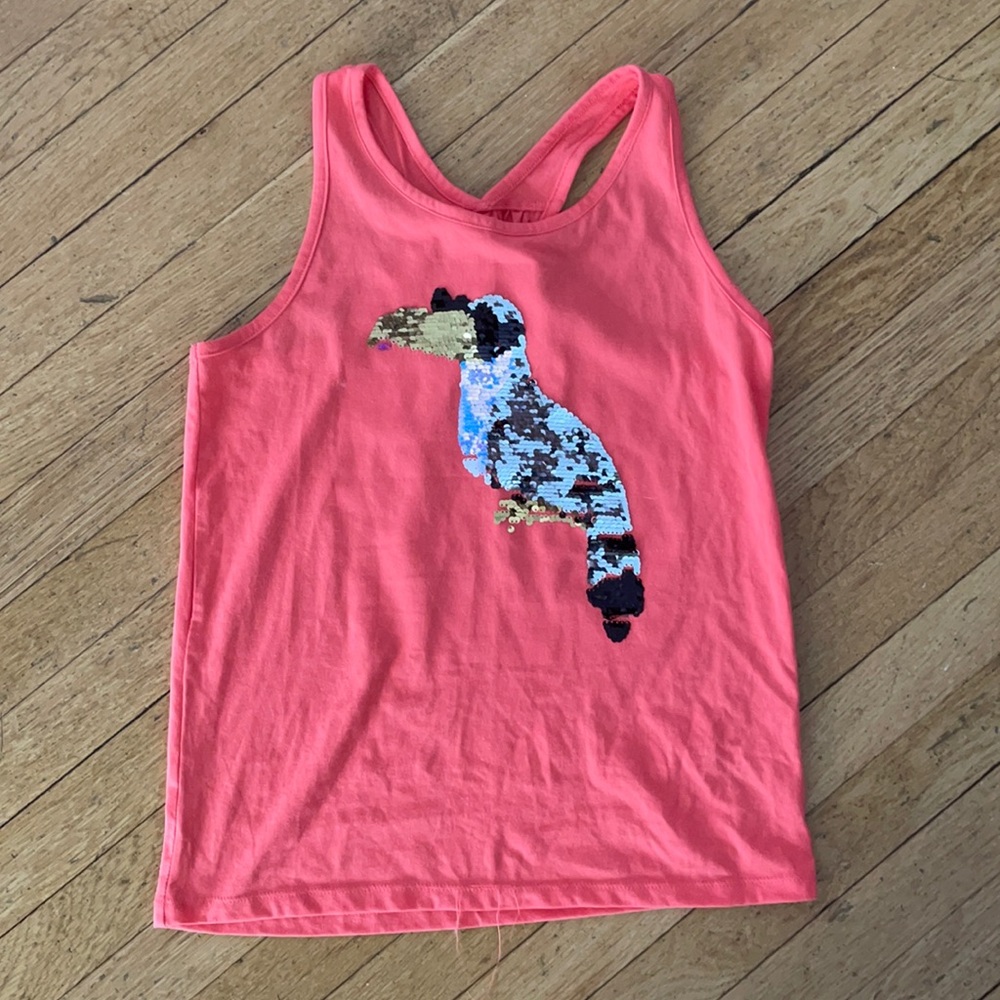 SET OF 2 Cat&Jack pink purple sequin sleeveless tank top size XL 14 16 NWOT